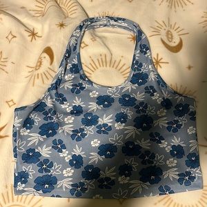 Never worn super cute blue and white flowered shirt